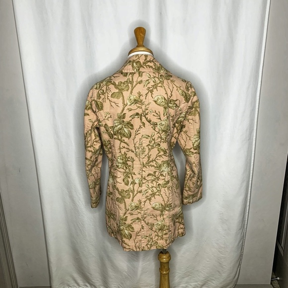 Liz Claiborne Medium Length Pink Floral Jacket - Picture 2 of 5